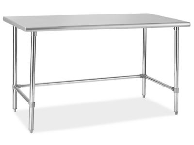 Deluxe Stainless Steel Worktable without Bottom Shelf - 60 x 30" H-6920