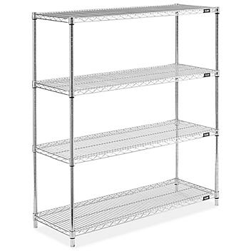 Stainless Steel Wire Shelving Unit - 48 x 18 x 54" H-6944