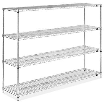Stainless Steel Wire Shelving Unit - 72 x 18 x 54" H-6946