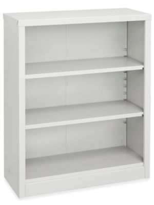 Bookcase - 3 Shelf, Unassembled, 35 x 13 x 42", Light Gray H-6972GR