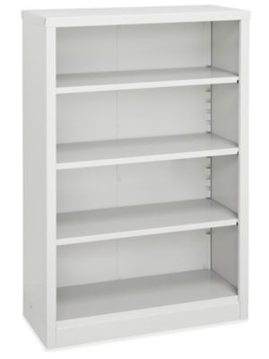 Bookcase - 4 Shelf, Unassembled, 35 x 13 x 52", Light Gray H-6973GR