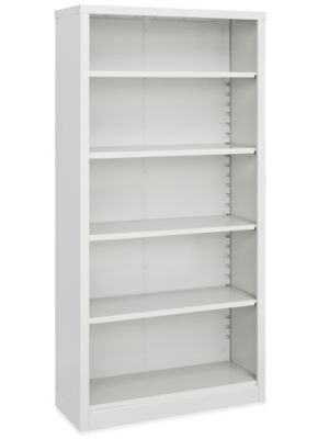 Bookcase - 5 Shelf, Unassembled, 35 x 13 x 72", Light Gray H-6974GR
