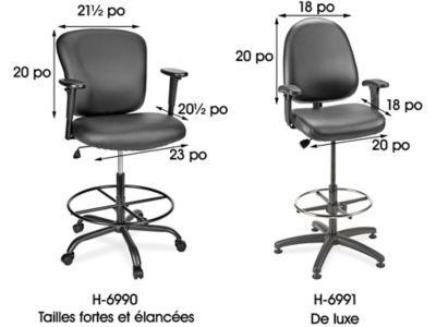 Big and Tall Vinyl Work Stool H-6990 - Uline