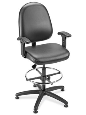  Deluxe Vinyl Work Stool with Adjustable Arms