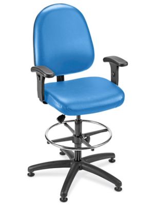 Swivel Shop Stool with Backrest H-7661 - Uline