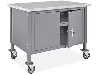 Mobile Cabinet Workbench - 48 x 30", Laminate Top H-6996-LAM