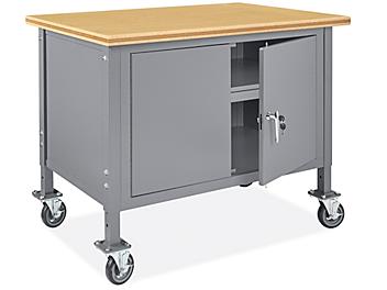 Mobile Cabinet Workbench - 48 x 30", Composite Wood Top H-6996-WOOD