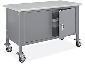 Mobile Cabinet Workbench - 60 x 30", Laminate Top H-6997-LAM