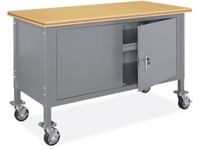Mobile Cabinet Workbench - 60 x 30", Composite Wood Top H-6997-WOOD