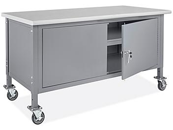 Mobile Cabinet Workbench - 72 x 30", Laminate Top H-6998-LAM