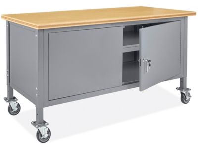 Mobile Cabinet Workbench - 72 x 30", Composite Wood Top H-6998-WOOD