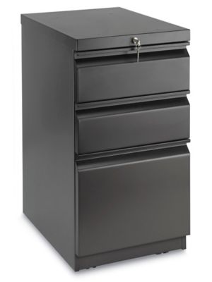 Mobile Pedestal File - 3 Drawer, Black