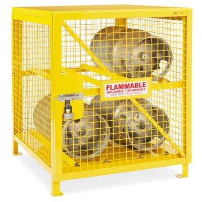 Horizontal Gas Cylinder Cabinet - Unassembled, 4 Cylinder Capacity H-7009