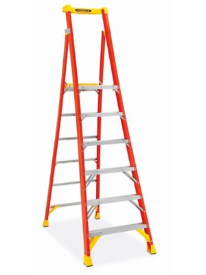 Fiberglass Podium Ladder - 9' Overall Height H-7016