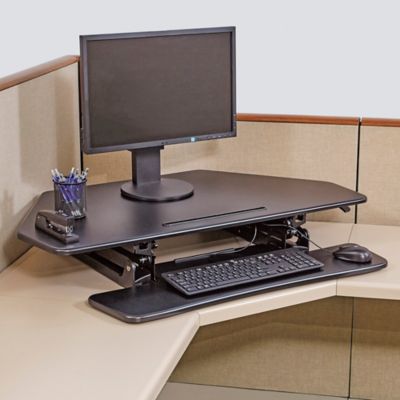 Sit/Stand Desktop Riser - Corner - ULINE - H-7031