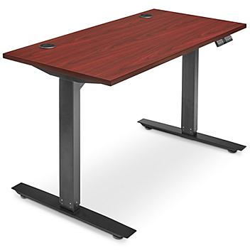 Adjustable Height Desk - 48 x 24", Mahogany H-7033MAH