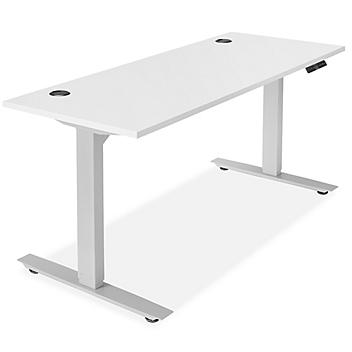 Electric Adjustable Height Desk - 60 x 24", White H-7034W
