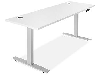 Electric Adjustable Height Desk - 72 x 24", White H-7035W