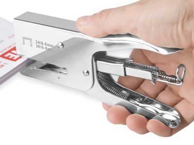 Hand store held stapler