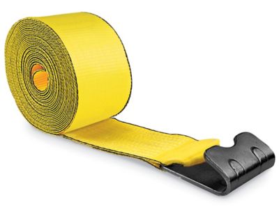 Uline Flat Hook Winch Strap - 4" x 27', 15,000 lb Capacity H-7051