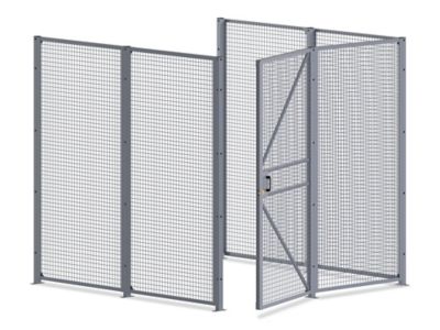 Wire Security Room with Hinged Door - 8 x 8 x 8', 3-Sided H-7066-3
