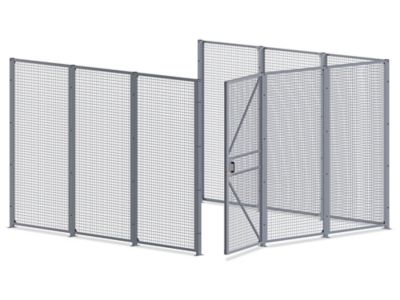 Wire Security Room with Hinged Door - 12 x 12 x 8', 3-Sided H-7067-3