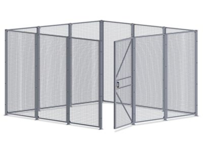 Wire Security Room with Hinged Door - 12 x 12 x 8', 4-Sided H-7067-4