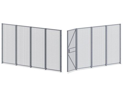 Wire Security Room with Hinged Door - 16 x 16 x 8'