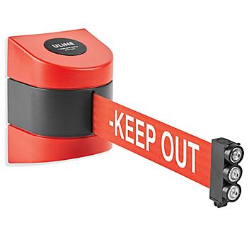 Uline Magnetic Retractable Barrier - "Danger - Keep Out", 30' H-7078DNGR