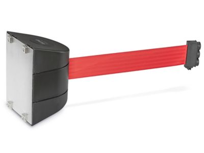 Uline Magnetic Retractable Barrier - Red, 30' H-7078R - Uline