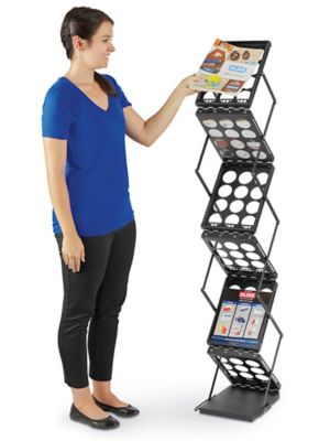 Tradeshow Literature Rack - Black H-7085BL - ULINE