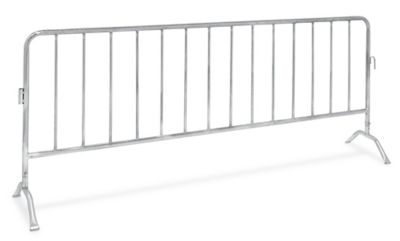 Portable Safety Barrier - Galvanized, Bridge Feet H-7086 - ULINE
