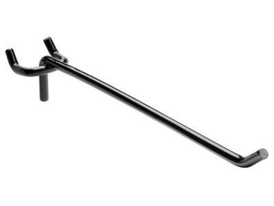 Straight Hooks for Pegboard - 8", Black H-7139