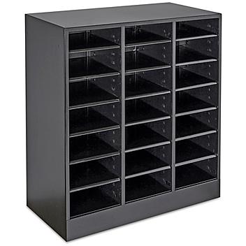 Mail Sorter - Steel with Adjustable Slots, 21 Compartment, 15" Deep H-7164