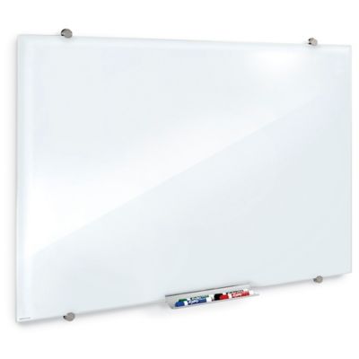 Frameless Glass Dry Erase Board - Magnetic - White, 4 x 3' - ULINE - H-7180