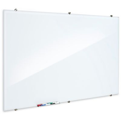 Tableau magnétique effaçable à sec en verre – 6 x 4 pi, blanc H