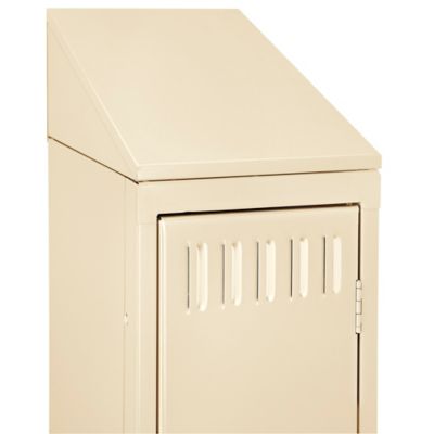 Industrial Locker Sloping Top - 1 Wide, 12 x 12", Tan H-7185T