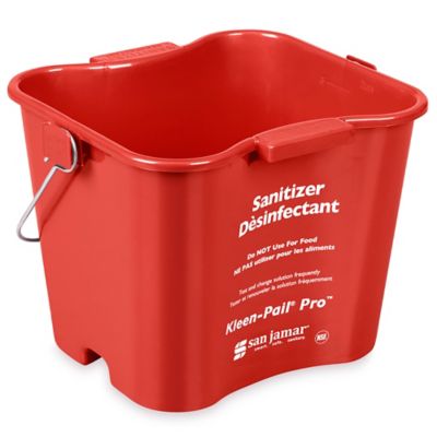 Red Sanitizing Bucket - 6 Quart H-7233 - Uline