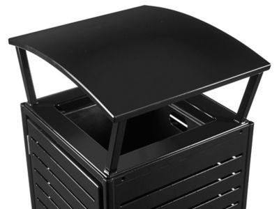 Terrace Trash Can - 32 Gallon, Black H-7234BL - ULINE