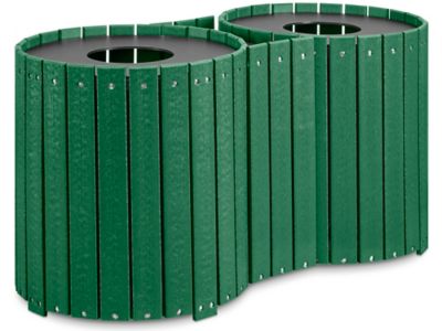 33 Gallon - Trash Receptacle - Round - Liner Included - Recycled Plastic -  Park Warehouse