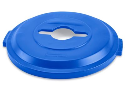 Rubbermaid® Brute® Recycling Container Single Stream Lid - 32 Gallon, Blue