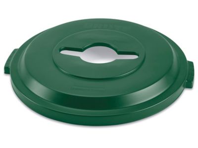 Rubbermaid® Brute® Recycling Container Single Stream Lid - 32 Gallon, Green