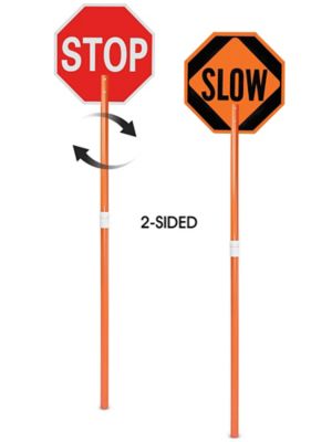 STOP/GO Traffic Control Paddles - Top Notch Signs