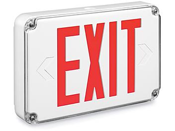 Hard-Wired Exit Sign - Plastic Wet Location with Red Letters H-7272