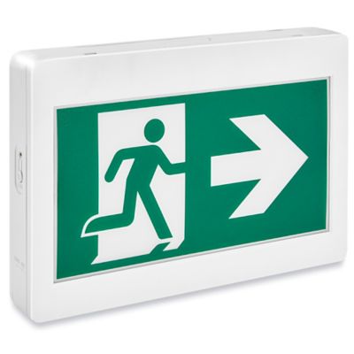 green exit sign