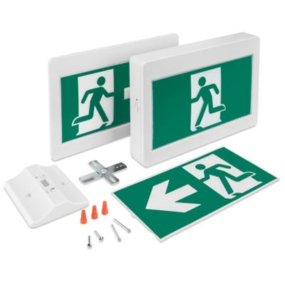 Adesivo Freccia Uscita Antincendio DESTRA, Verde, 100x100 Mm - Adesivo Di Sicurezza Per Uffici, Negozi, Edifici - Foto 9