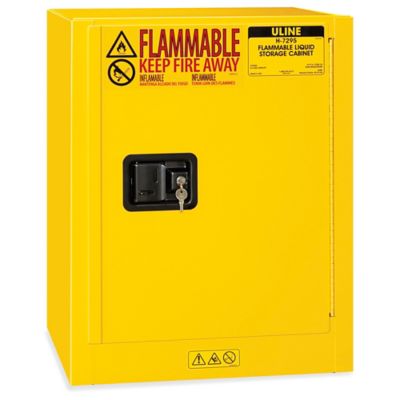 Flammable Storage Cabinet - Aerosol, Manual Door, Yellow, 24 Can H