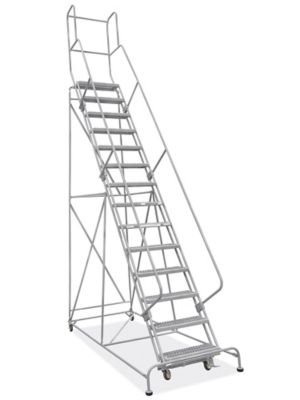 14 Step Grip Step Ladder - Unassembled with 10" Top Step H-7297U-10