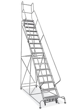 16 Step Grip Step Ladder - Unassembled with 20" Top Step H-7299U-20