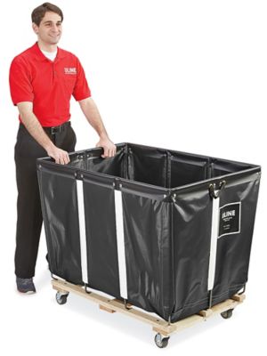 Vinyl Basket Truck - 14 Bushel, Black H-7304BL